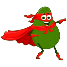 Craft Supply Classroom Cutout | Superhero Avocado Fruit Cutout